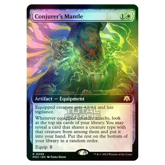 Magic The Gathering - March of the Machine - Commander - Conjurer's Mantle (Extended Art Card)  - 0099 (Foil)