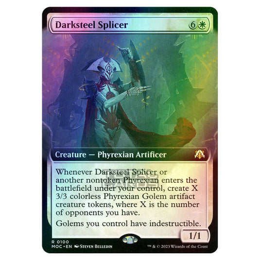 Magic The Gathering - March of the Machine - Commander - Darksteel Splicer (Extended Art Card)  - 0100 (Foil)