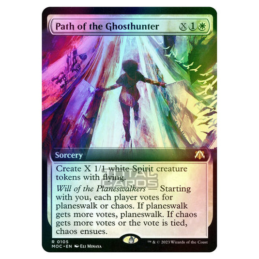 Magic The Gathering - March of the Machine - Commander - Path of the Ghosthunter (Extended Art Card)  - 0105 (Foil)