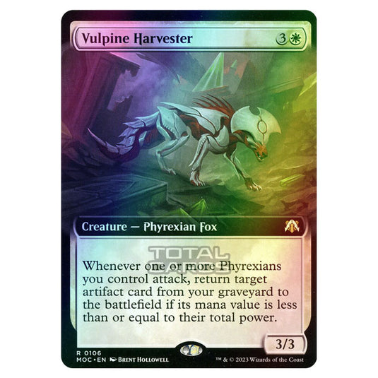 Magic The Gathering - March of the Machine - Commander - Vulpine Harvester (Extended Art Card)  - 0106 (Foil)
