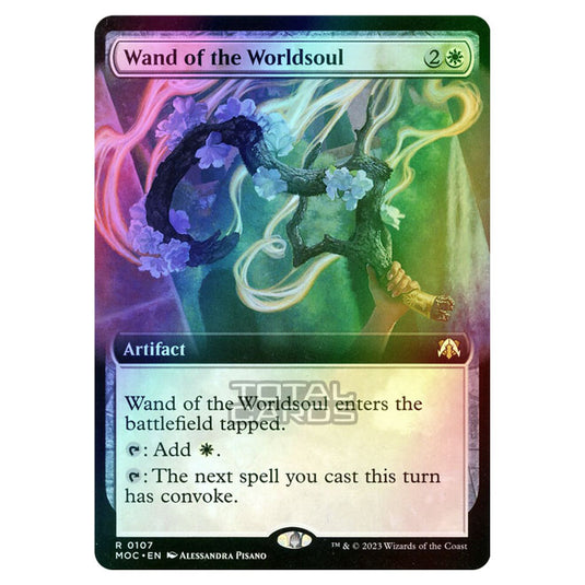 Magic The Gathering - March of the Machine - Commander - Wand of the Worldsoul (Extended Art Card)  - 0107 (Foil)