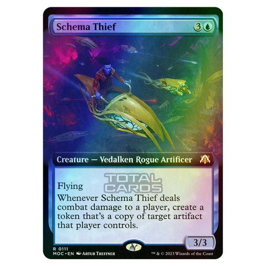 Magic The Gathering - March of the Machine - Commander - Schema Thief (Extended Art Card)  - 0111 (Foil)