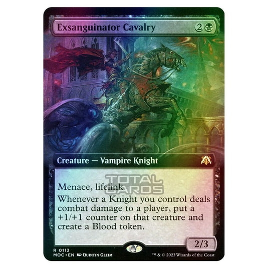Magic The Gathering - March of the Machine - Commander - Exsanguinator Cavalry (Extended Art Card)  - 0113 (Foil)