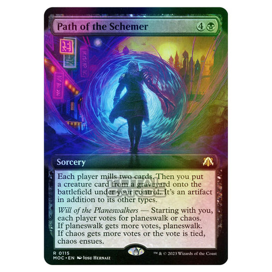 Magic The Gathering - March of the Machine - Commander - Path of the Schemer (Extended Art Card)  - 0115 (Foil)