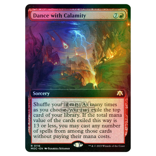 Magic The Gathering - March of the Machine - Commander - Dance with Calamity (Extended Art Card)  - 0116 (Foil)