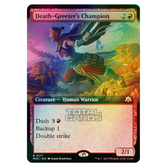 Magic The Gathering - March of the Machine - Commander - Death-Greeter's Champion (Extended Art Card)  - 0117 (Foil)