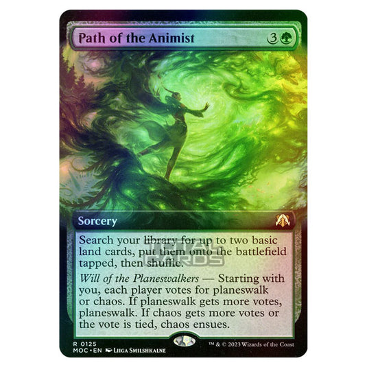 Magic The Gathering - March of the Machine - Commander - Path of the Animist (Extended Art Card)  - 0125 (Foil)