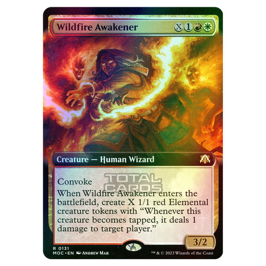 Magic The Gathering - March of the Machine - Commander - Wildfire Awakener (Extended Art Card)  - 0131 (Foil)