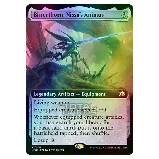 Magic The Gathering - March of the Machine - Commander - Bitterthorn, Nissa's Animus (Extended Art Card)  - 0132 (Foil)