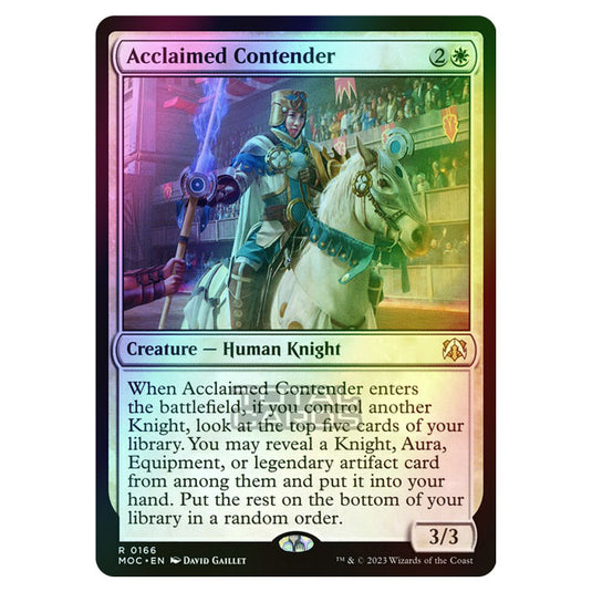 Magic The Gathering - March of the Machine - Commander - Acclaimed Contender - 0166 (Foil)