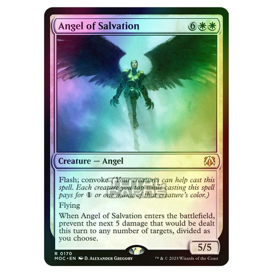 Magic The Gathering - March of the Machine - Commander - Angel of Salvation - 0170 (Foil)