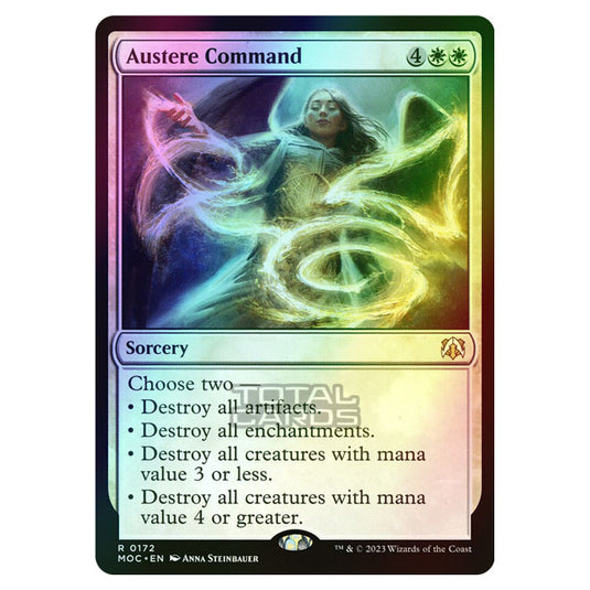 Magic The Gathering - March of the Machine - Commander - Austere Command - 0172 (Foil)