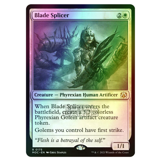Magic The Gathering - March of the Machine - Commander - Blade Splicer - 0175 (Foil)