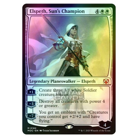 Magic The Gathering - March of the Machine - Commander - Elspeth, Sun's Champion - 0182 (Foil)