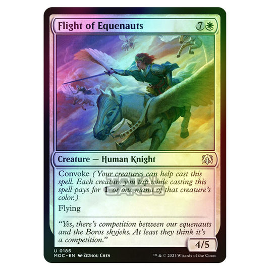 Magic The Gathering - March of the Machine - Commander - Flight of Equenauts - 0186 (Foil)
