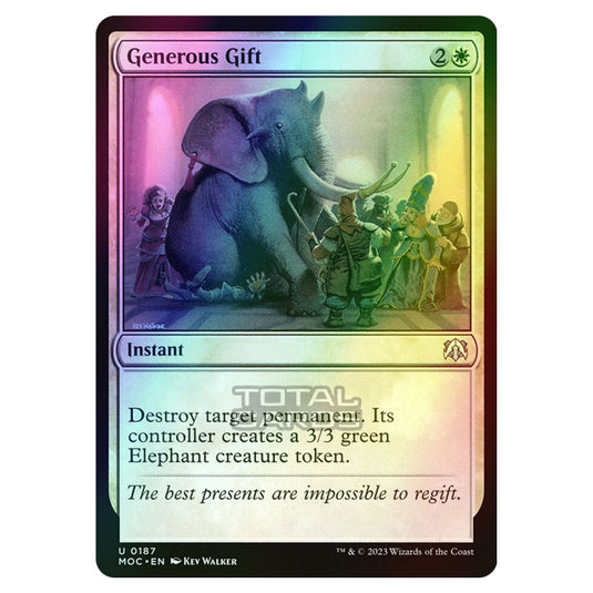 Magic The Gathering - March of the Machine - Commander - Generous Gift - 0187 (Foil)