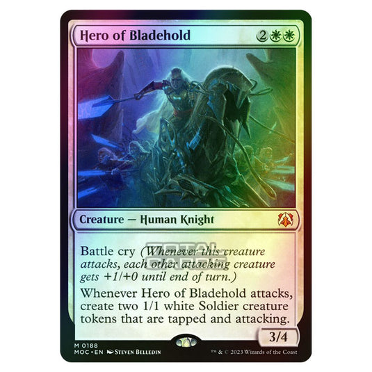 Magic The Gathering - March of the Machine - Commander - Hero of Bladehold - 0188 (Foil)