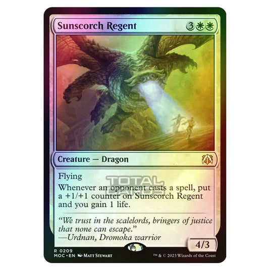 Magic The Gathering - March of the Machine - Commander - Sunscorch Regent - 0209 (Foil)