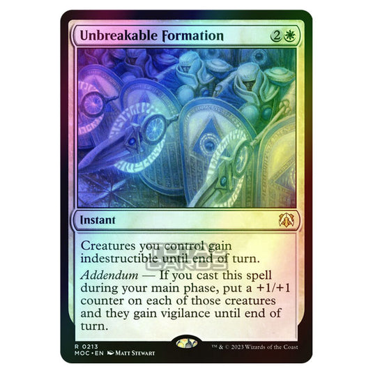 Magic The Gathering - March of the Machine - Commander - Unbreakable Formation - 0213 (Foil)