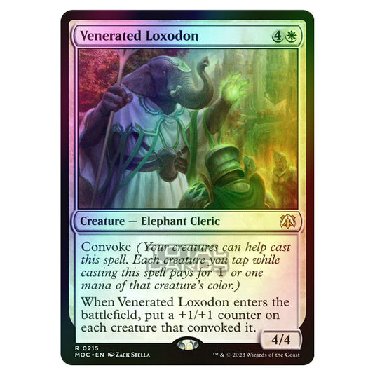 Magic The Gathering - March of the Machine - Commander - Venerated Loxodon - 0215 (Foil)