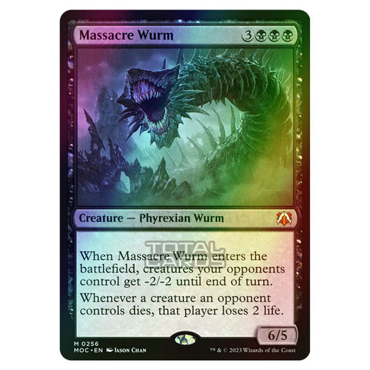 Magic The Gathering - March of the Machine - Commander - Massacre Wurm - 0256 (Foil)