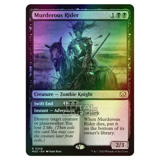 Magic The Gathering - March of the Machine - Commander - Murderous Rider // Swift End - 0258 (Foil)