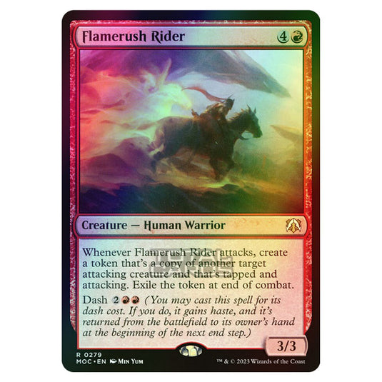 Magic The Gathering - March of the Machine - Commander - Flamerush Rider - 0279 (Foil)