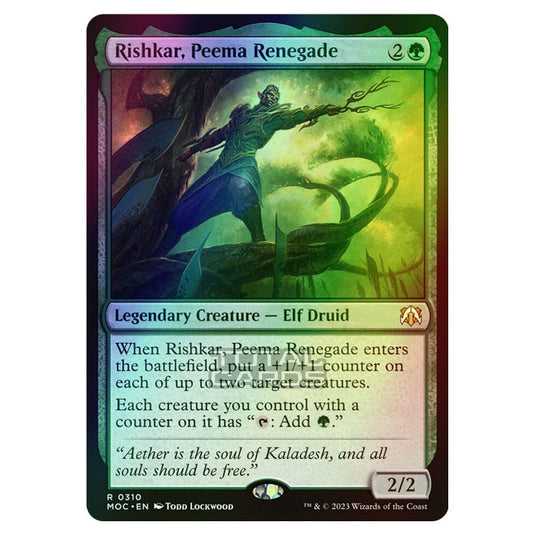 Magic The Gathering - March of the Machine - Commander - Rishkar, Peema Renegade - 0310 (Foil)