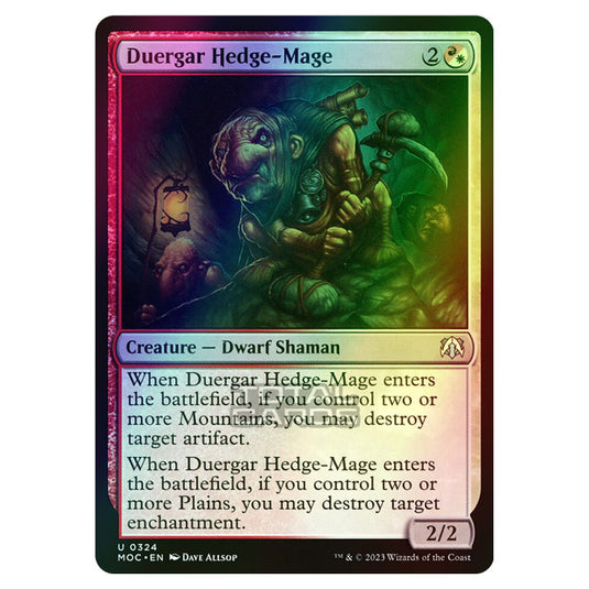 Magic The Gathering - March of the Machine - Commander - Duergar Hedge-Mage - 0324 (Foil)