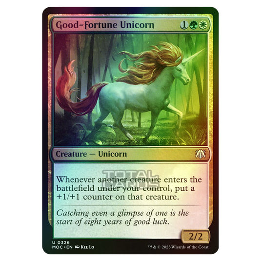 Magic The Gathering - March of the Machine - Commander - Good-Fortune Unicorn - 0326 (Foil)