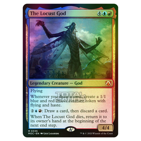 Magic The Gathering - March of the Machine - Commander - The Locust God - 0335 (Foil)