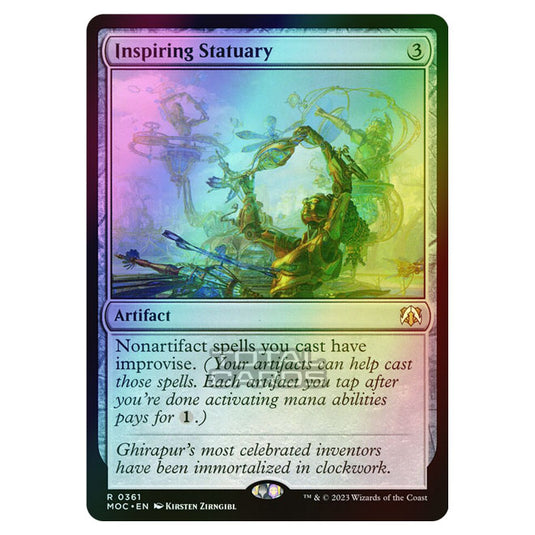 Magic The Gathering - March of the Machine - Commander - Inspiring Statuary - 0361 (Foil)