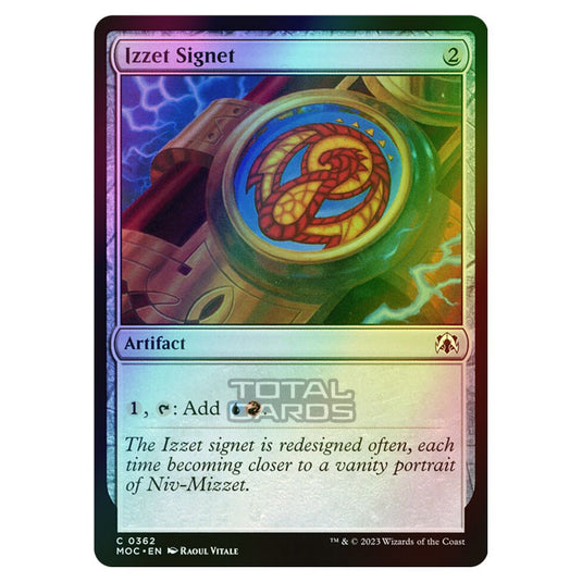 Magic The Gathering - March of the Machine - Commander - Izzet Signet - 0362 (Foil)