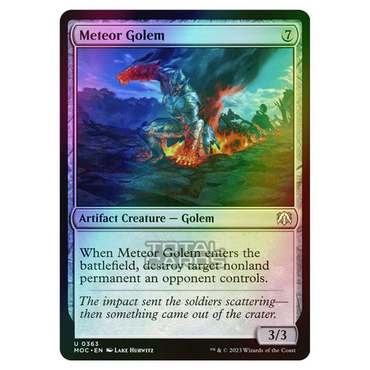 Magic The Gathering - March of the Machine - Commander - Meteor Golem - 0363 (Foil)