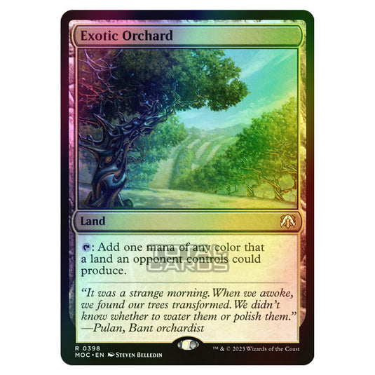 Magic The Gathering - March of the Machine - Commander - Exotic Orchard - 0398 (Foil)