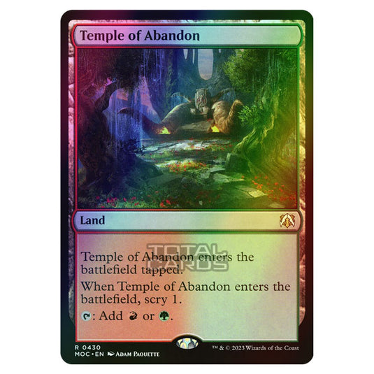 Magic The Gathering - March of the Machine - Commander - Temple of Abandon - 0430 (Foil)