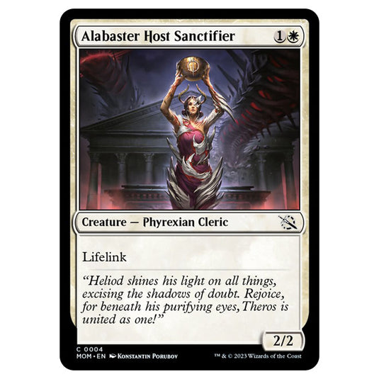 Magic The Gathering - March of the Machine - Alabaster Host Sanctifier - 0004