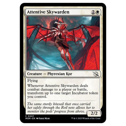 Magic The Gathering - March of the Machine - Attentive Skywarden - 0007