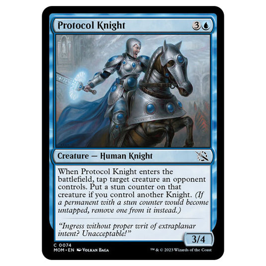 Magic The Gathering - March of the Machine - Protocol Knight - 0074