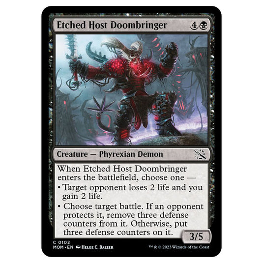 Magic The Gathering - March of the Machine - Etched Host Doombringer - 0102