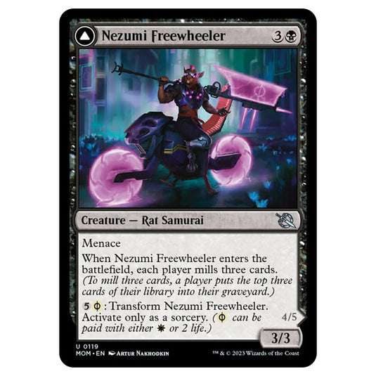 Magic The Gathering - March of the Machine - Nezumi Freewheeler / Hideous Fleshwheeler - 0119