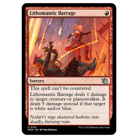 Magic The Gathering - March of the Machine - Lithomantic Barrage - 0152