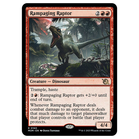 Magic The Gathering - March of the Machine - Rampaging Raptor - 0160