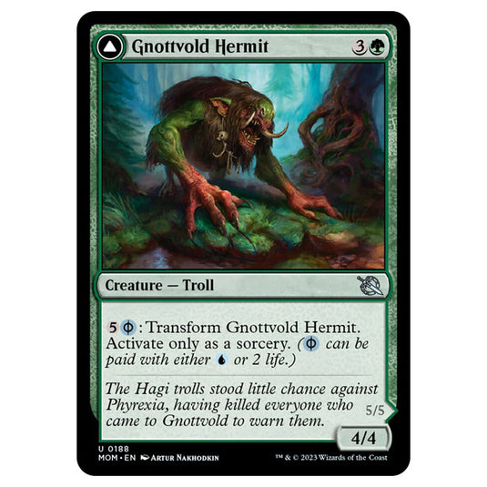 Magic The Gathering - March of the Machine - Gnottvold Hermit / Chrome Host Hulk - 0188