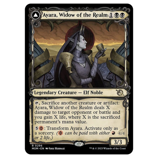 Magic The Gathering - March of the Machine - Ayara, Widow of the Realm / Ayara, Furnace Queen (Showcase Card)  - 0296