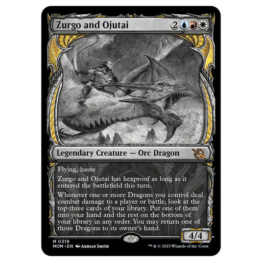 Magic The Gathering - March of the Machine - Zurgo and Ojutai (Showcase Card)  - 0319