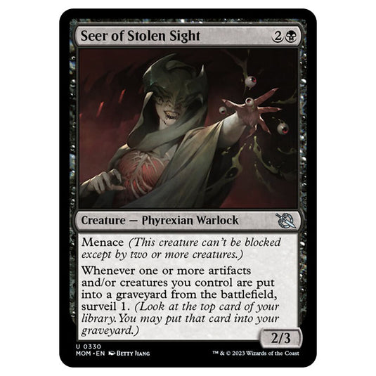 Magic The Gathering - March of the Machine - Seer of Stolen Sight (Jumpstart Card)  - 0330
