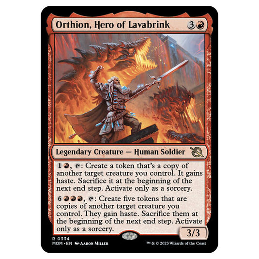 Magic The Gathering - March of the Machine - Orthion, Hero of Lavabrink (Jumpstart Card)  - 0334