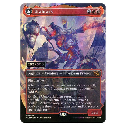 Magic The Gathering - March of the Machine - Urabrask / The Great Work (Extended Art Card)  - 0341