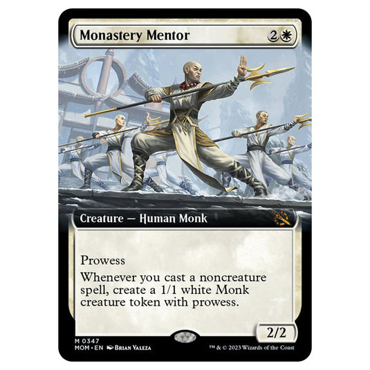 Magic The Gathering - March of the Machine - Monastery Mentor (Extended Art Card)  - 0347